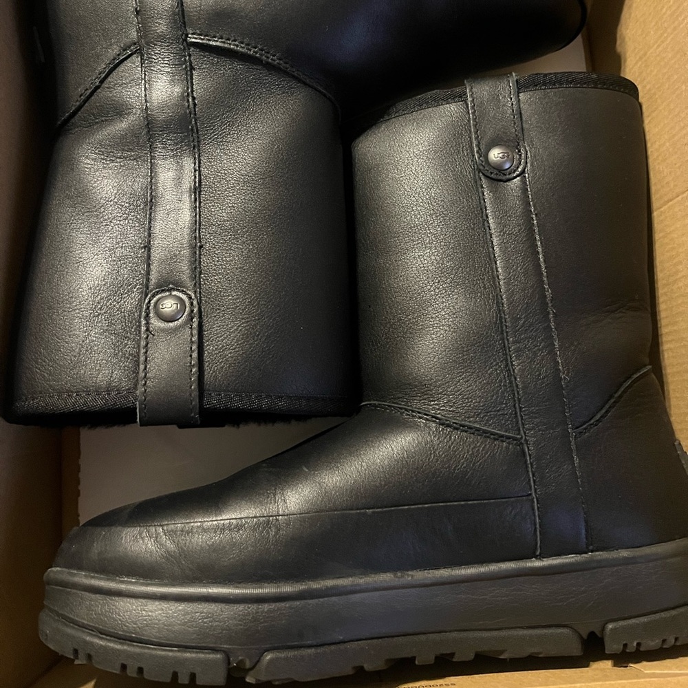 Matte black ugg boots worn once
